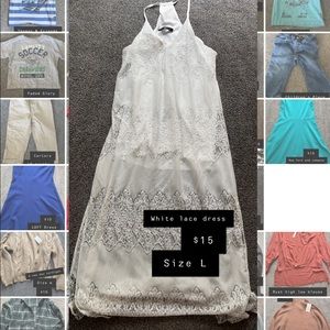 White Lace Dress Large